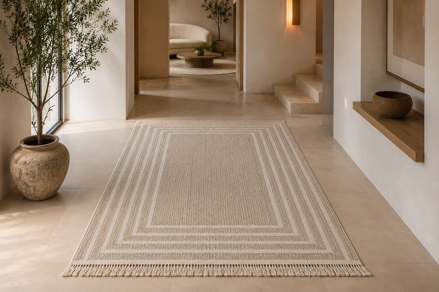 Solarie Beige & Cream Rug