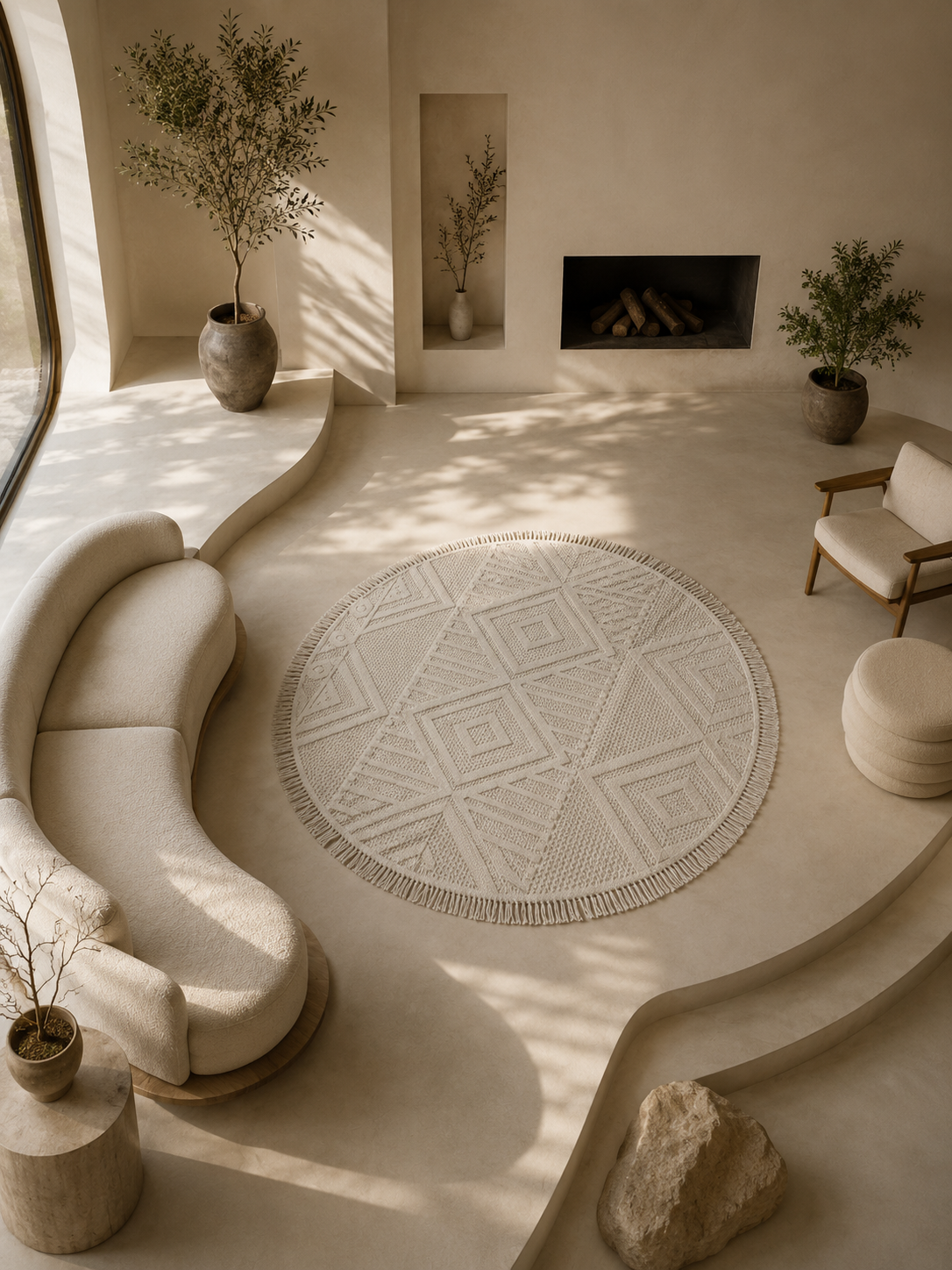 Solarie Round Beige Rug