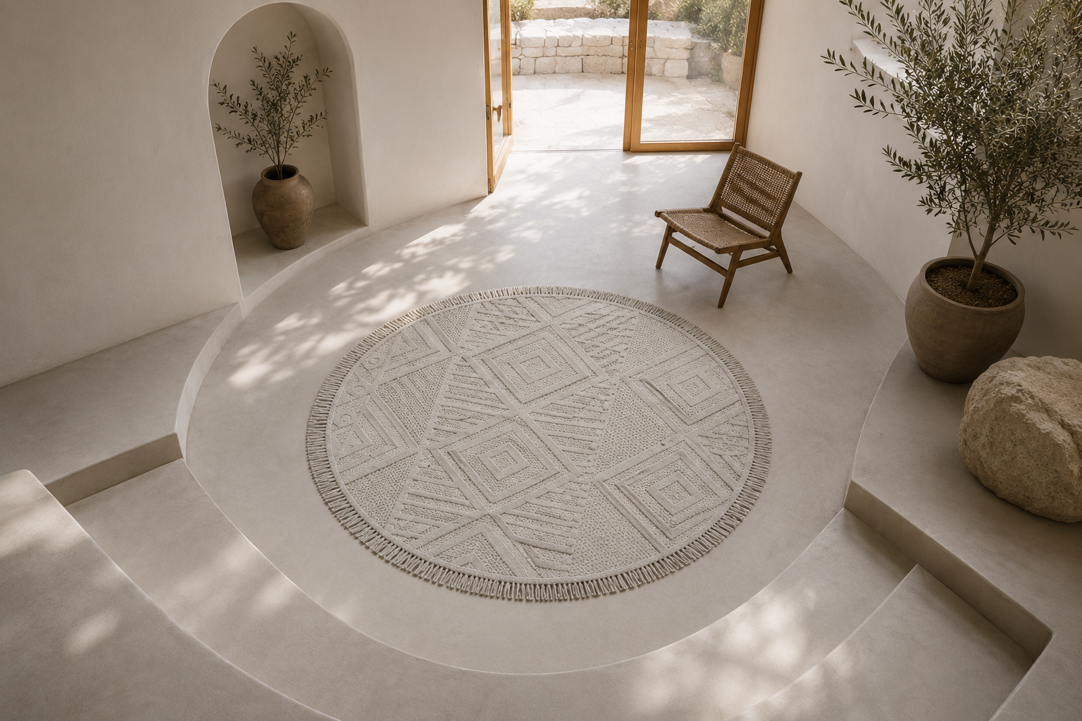 Solarie Round Beige Rug