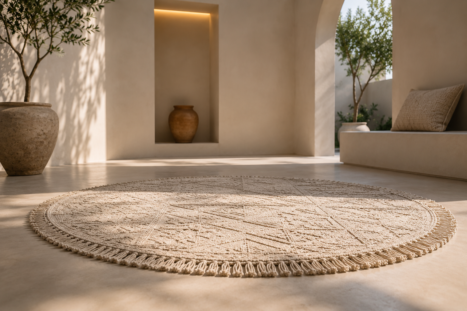Solarie Round Beige Rug