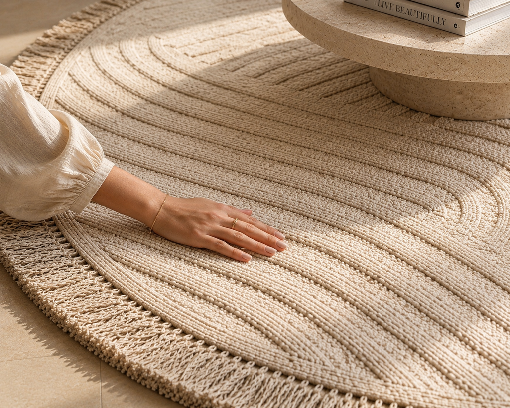 Solarie Round Cream Rug