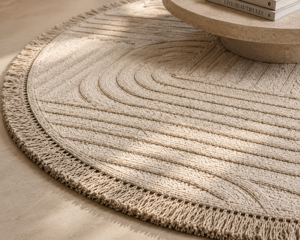 Solarie Round Cream Rug